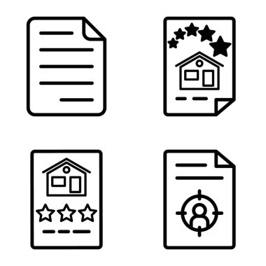 Doktor 1-2 Düz Simge Seti Beyaz Arkaplanda İzole Edildi