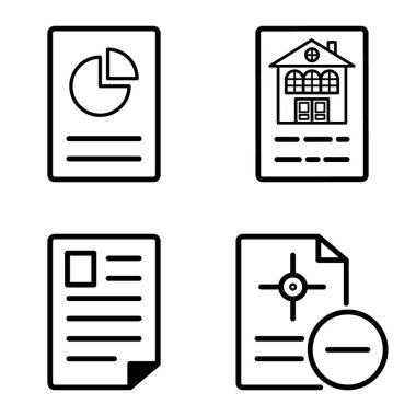 Doktor 1-2 Düz Simge Seti Beyaz Arkaplanda İzole Edildi