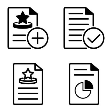 Doktor 1-2 Düz Simge Seti Beyaz Arkaplanda İzole Edildi