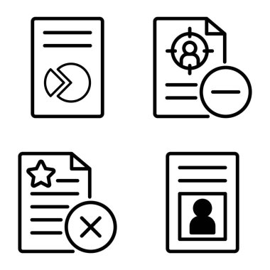 Doktor 1-2 Düz Simge Seti Beyaz Arkaplanda İzole Edildi