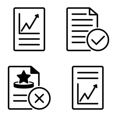 Doktor 1-2 Düz Simge Seti Beyaz Arkaplanda İzole Edildi