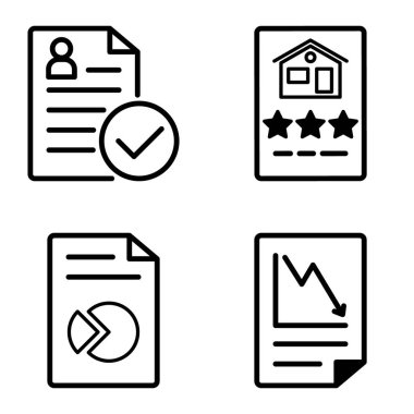 Doktor 1-2 Düz Simge Seti Beyaz Arkaplanda İzole Edildi