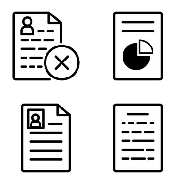 Doktor 1-2 Düz Simge Seti Beyaz Arkaplanda İzole Edildi