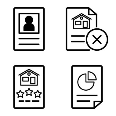 Doktor 1-2 Düz Simge Seti Beyaz Arkaplanda İzole Edildi