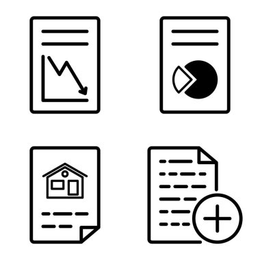 Doktor 1-2 Düz Simge Seti Beyaz Arkaplanda İzole Edildi