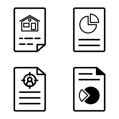 Doktor 1-2 Düz Simge Seti Beyaz Arkaplanda İzole Edildi