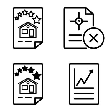Doktor 1-2 Düz Simge Seti Beyaz Arkaplanda İzole Edildi