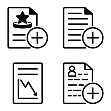 Doktor 1-2 Düz Simge Seti Beyaz Arkaplanda İzole Edildi