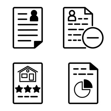 Doktor 1-2 Düz Simge Seti Beyaz Arkaplanda İzole Edildi