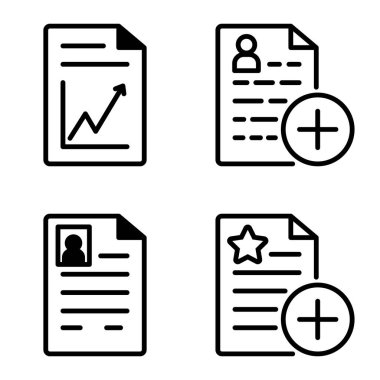 Doktor 1-2 Düz Simge Seti Beyaz Arkaplanda İzole Edildi