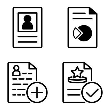 Doktor 1-2 Düz Simge Seti Beyaz Arkaplanda İzole Edildi