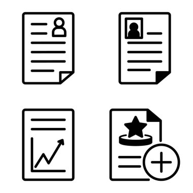 Doktor 1-2 Düz Simge Seti Beyaz Arkaplanda İzole Edildi