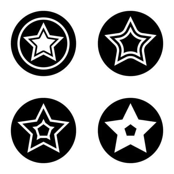 Set Icone Piatte Stars1Sg Isolato Sfondo Bianco — Vettoriale Stock