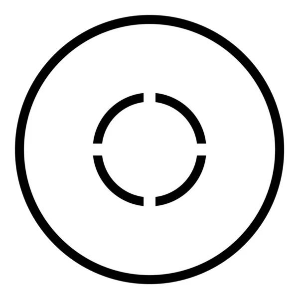 Reticle Scope Optical Sight Flat Icon Isolated White Background —  Vetores de Stock