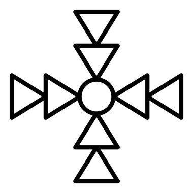 Reticle Optik Görüş Düz Simgesi Beyaz Arkaplanda İzole Edildi