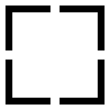 Reticle Optik Görüş Düz Simgesi Beyaz Arkaplanda İzole Edildi