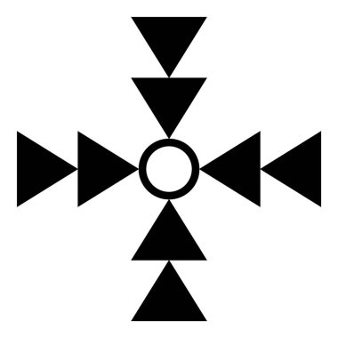 Reticle Optik Görüş Düz Simgesi Beyaz Arkaplanda İzole Edildi