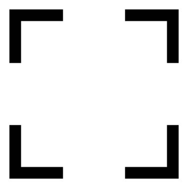 Reticle Optik Görüş Düz Simgesi Beyaz Arkaplanda İzole Edildi