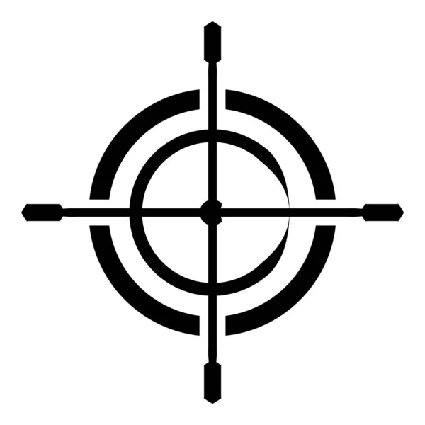 Reticle Scope Optical Sight Flat Icon Isolated White Background — ストックベクタ