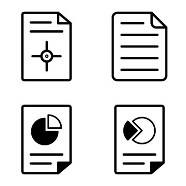 Doktor 1-2 Düz Simge Seti Beyaz Arkaplanda İzole Edildi