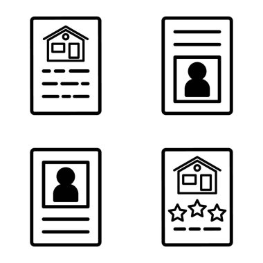 Doktor 1-2 Düz Simge Seti Beyaz Arkaplanda İzole Edildi