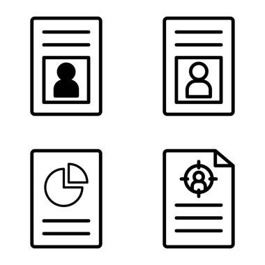 Doktor 1-2 Düz Simge Seti Beyaz Arkaplanda İzole Edildi