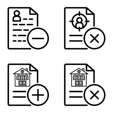 Doktor 1-2 Düz Simge Seti Beyaz Arkaplanda İzole Edildi