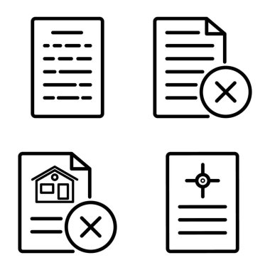 Doktor 1-2 Düz Simge Seti Beyaz Arkaplanda İzole Edildi