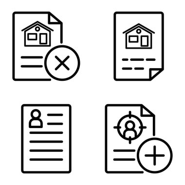 Doktor 1-2 Düz Simge Seti Beyaz Arkaplanda İzole Edildi