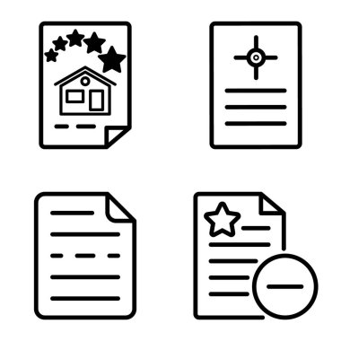 Doktor 1-2 Düz Simge Seti Beyaz Arkaplanda İzole Edildi