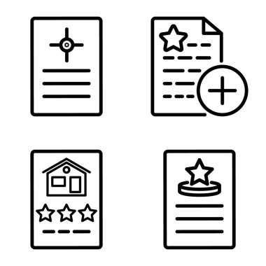 Doktor 1-2 Düz Simge Seti Beyaz Arkaplanda İzole Edildi