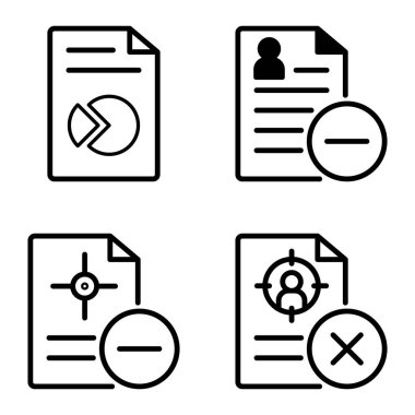 Doktor 1-2 Düz Simge Seti Beyaz Arkaplanda İzole Edildi