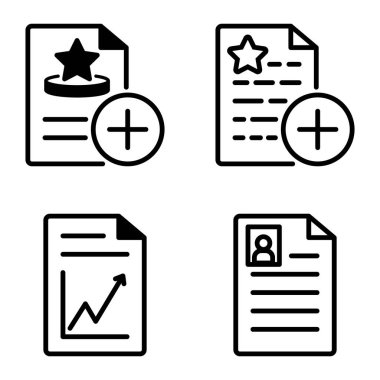 Doktor 1-2 Düz Simge Seti Beyaz Arkaplanda İzole Edildi