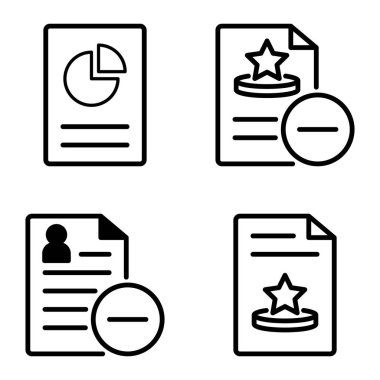 Doktor 1-2 Düz Simge Seti Beyaz Arkaplanda İzole Edildi