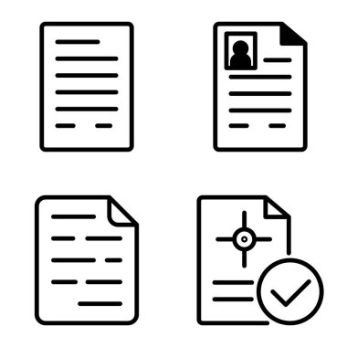 Doktor 1-2 Düz Simge Seti Beyaz Arkaplanda İzole Edildi