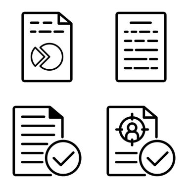 Doktor 1-2 Düz Simge Seti Beyaz Arkaplanda İzole Edildi