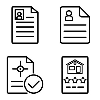 Doktor 1-2 Düz Simge Seti Beyaz Arkaplanda İzole Edildi