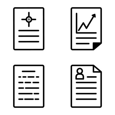 Doktor 1-2 Düz Simge Seti Beyaz Arkaplanda İzole Edildi