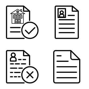 Doktor 1-2 Düz Simge Seti Beyaz Arkaplanda İzole Edildi