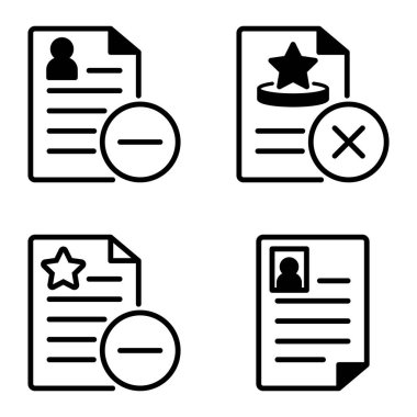 Doktor 1-2 Düz Simge Seti Beyaz Arkaplanda İzole Edildi