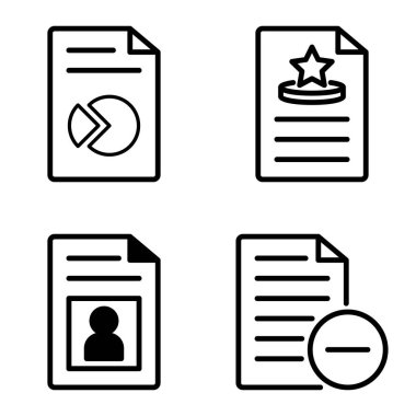 Doktor 1-2 Düz Simge Seti Beyaz Arkaplanda İzole Edildi