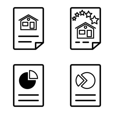 Doktor 1-2 Düz Simge Seti Beyaz Arkaplanda İzole Edildi