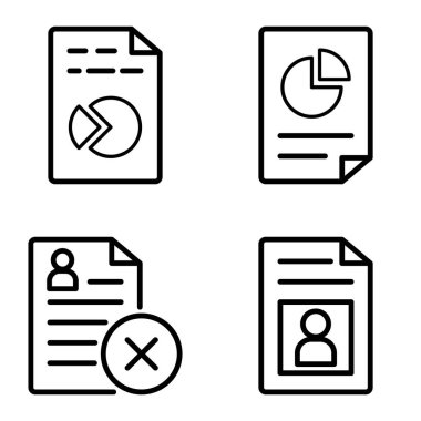 Doktor 1-2 Düz Simge Seti Beyaz Arkaplanda İzole Edildi