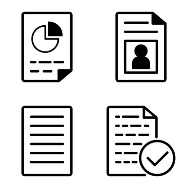 Doktor 1-2 Düz Simge Seti Beyaz Arkaplanda İzole Edildi