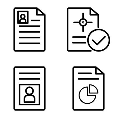 Doktor 1-2 Düz Simge Seti Beyaz Arkaplanda İzole Edildi