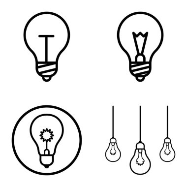 Ampuller 1-3 Düz Simge Seti Beyaz Arkaplanda İzole Edildi