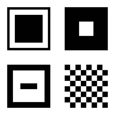 Kare Düz Simge Seti Beyaz Arkaplanda İzole Edildi