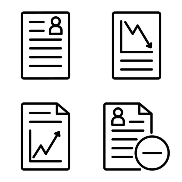 Docs1 Set Iconos Planos Aislados Sobre Fondo Blanco — Archivo Imágenes Vectoriales