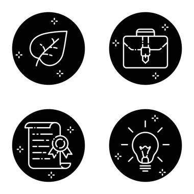 Education _ glyph Düz Simge Seti Beyaz Arkaplanda İzole Edildi