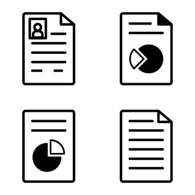 Doktor 1-2 Düz Simge Seti Beyaz Arkaplanda İzole Edildi